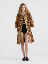 Prada Single-Breasted Animal Print Drill Coat