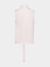 Prada Light Pink Sleeveless Cotton Shirt with Neck Bow