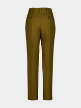 Balmain Brown Regular Fit Wool Twill Trousers