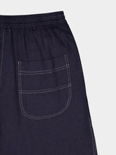 Isabel Marant Étoile Navy Blue Silk Tapered Trousers