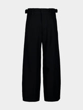 Lemaire Black Maxi Utility Pants Soft Wool Twill