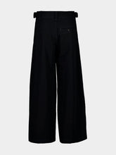 Lemaire Black Maxi Utility Pants Soft Wool Twill