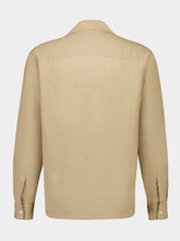 Baziszt Beige Palm Groove Embroidered Shirt
