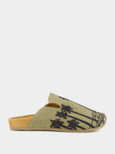 Baziszt Khaki Green Palmor Suede Mules