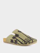 Baziszt Khaki Green Palmor Suede Mules