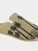 Baziszt Khaki Green Palmor Suede Mules