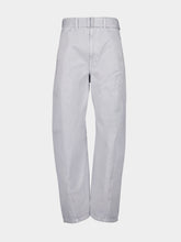 Snowy Blue Grey Twisted Belted Pants | PDP - Fashion Clinic