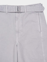 Snowy Blue Grey Twisted Belted Pants | PDP - Fashion Clinic