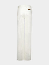 Tom Ford White Stretch Twill Denim Flare Pants