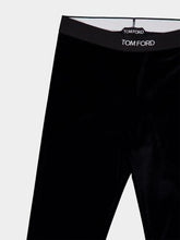 Tom Ford Lustrous Velour Black Leggings
