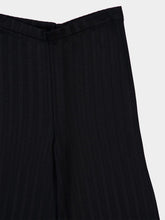Tom Ford Black Flared Knit Trousers in Herringbone Viscose