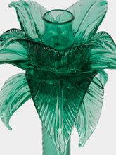 Gordiola Green Palm Tree Glass Candelabra 40cm