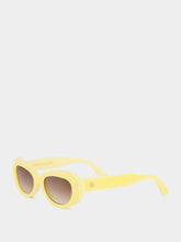 Emmanuelle Khanh Glossy Vanilla Paris Butterfly Sunglasses