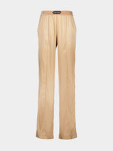 Tom Ford Pale Beige Stretch Silk Satin Pajama Pants