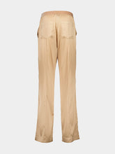 Tom Ford Pale Beige Stretch Silk Satin Pajama Pants