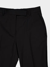 Tom Ford Black Wool Silk Blend Tailored Straight Pants