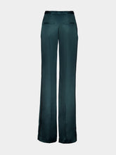 Tom Ford Teal Peach Feel Silk Satin Tuxedo Trousers