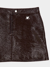 Courrèges Chocolate Reedition Vinyl Mini Skirt