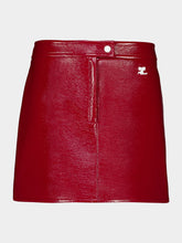 Courrèges Red Reedition Vinyl Mini Skirt