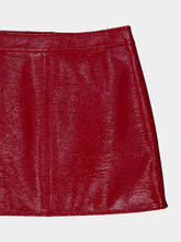 Courrèges Red Reedition Vinyl Mini Skirt