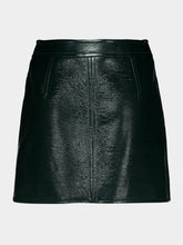 Courrèges Dark Green Reedition Vinyl Mini Skirt