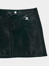 Courrèges Dark Green Reedition Vinyl Mini Skirt