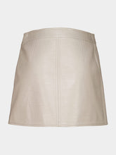 Courrèges Mastic Grey Reedition Vinyl Mini Skirt