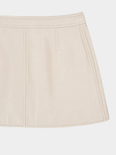 Courrèges Mastic Grey Reedition Vinyl Mini Skirt