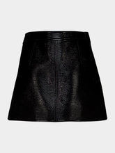 Courrèges Black Reedition Vinyl Mini Skirt