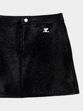 Courrèges Black Reedition Vinyl Mini Skirt