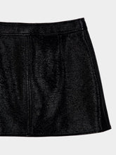 Courrèges Black Reedition Vinyl Mini Skirt