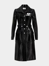 Courrèges Black Reedition Vinyl Trench Coat