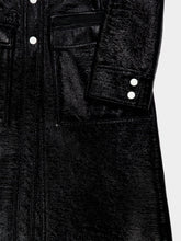 Courrèges Black Reedition Vinyl Trench Coat