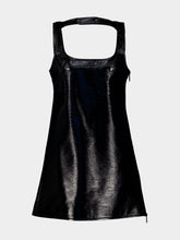 Courrèges Black Reedition Vinyl Mini Dress