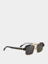 Palm Angels Black Panorama Rectangular Sunglasses