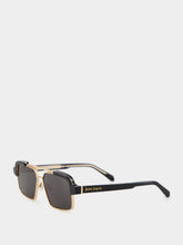 Palm Angels Black Panorama Rectangular Sunglasses