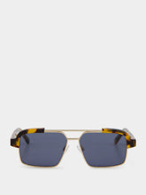 Palm Angels Havana Brown Panorama Rectangular Sunglasses