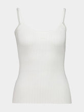 Courrèges White Rib Knit Reedition Tank Top