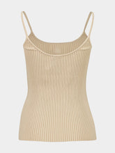Courrèges Sand Reedition Rib Knit Tank Top