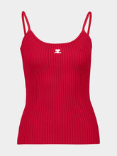 Courrèges Red Reedition Rib Knit Tank Top