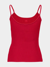 Courrèges Red Reedition Rib Knit Tank Top