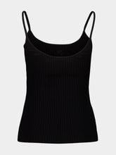 Courrèges Black Reedition Rib Knit Tank Top