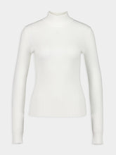Courrèges Heritage White ReEdition Rib Knit Mockneck Sweater