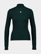Courrèges Dark Green Reedition Rib Mockneck