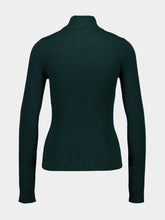 Courrèges Dark Green Reedition Rib Mockneck