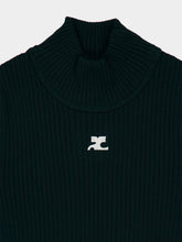 Courrèges Dark Green Reedition Rib Mockneck