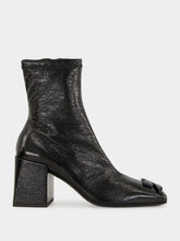 Courrèges Black Reedition Vinyl Ankle Boots