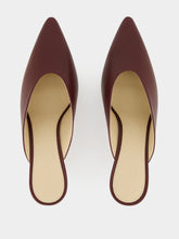 Le Monde Beryl Bordeaux Leather Petra 65 Heeled Mules