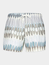 Commas White Short Swim Shorts