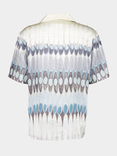 Commas White Eclipse Silk Camp Collar Shirt